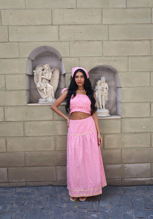 Full styling view of Blush Crush coord set for women