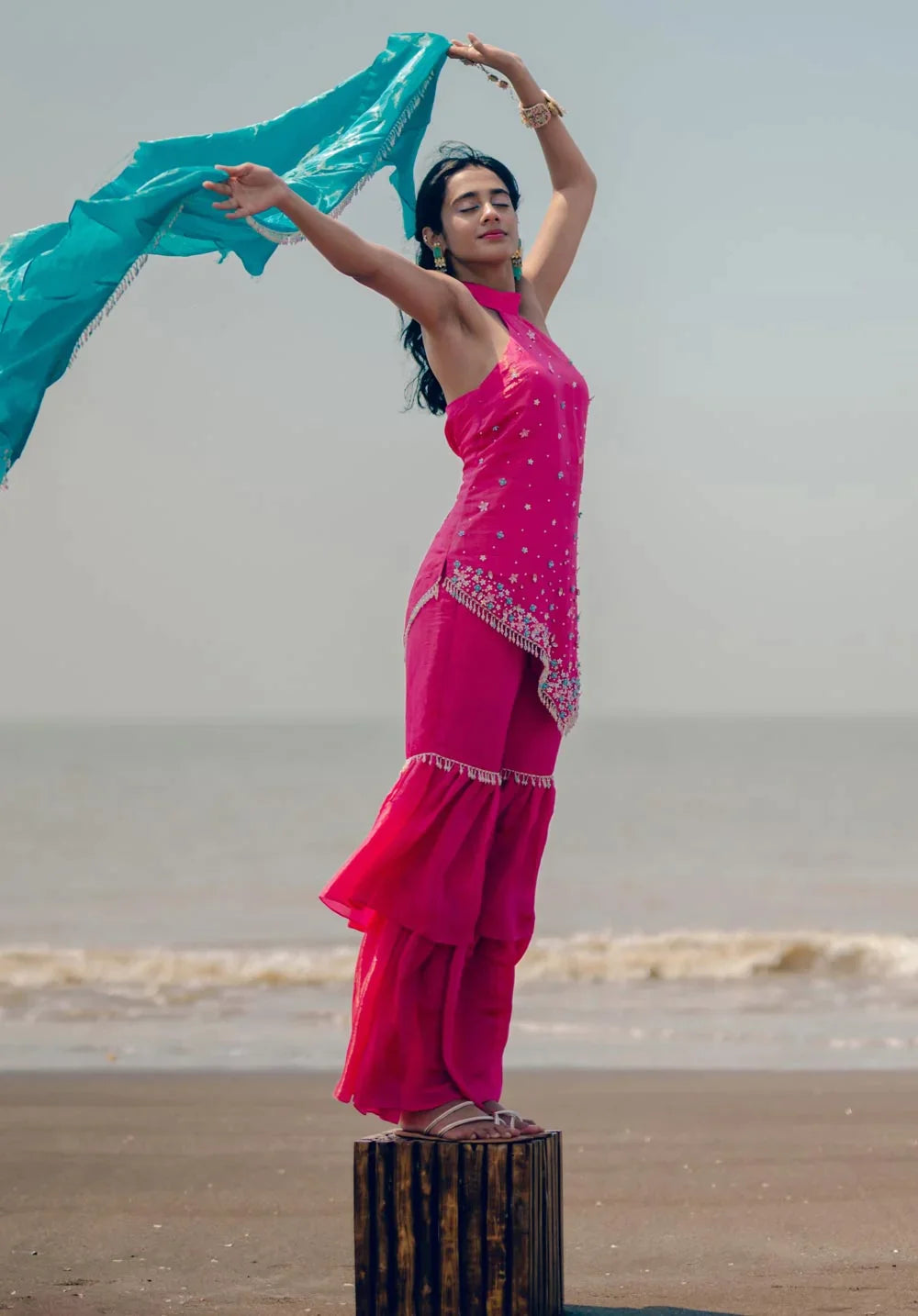 Pink Pataka Sharara Set