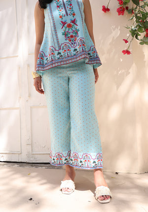Front view of Birdsong coord set with matching pants