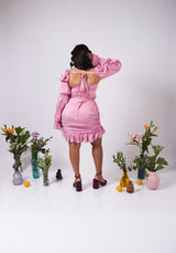 Back view of Be My Valentine Skirt showcasing elegant fit and silhouette.